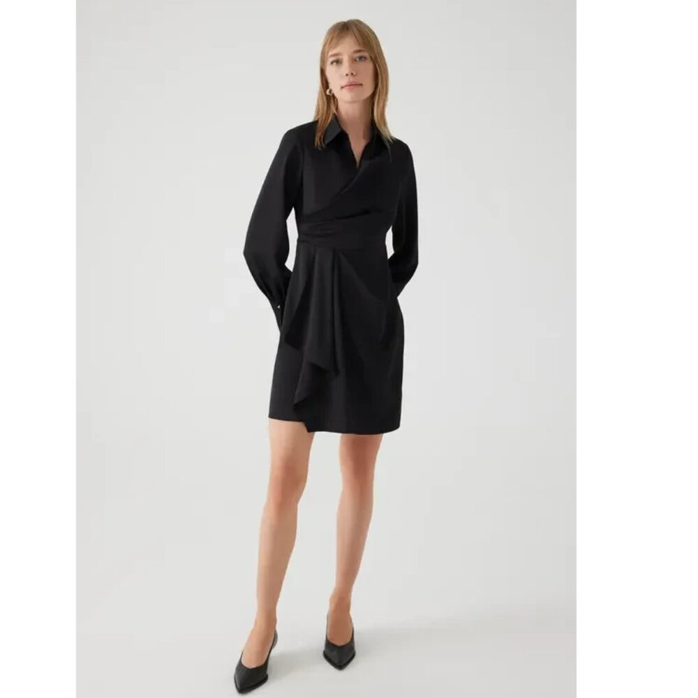 Exquise *NEW* Black Wrap Ariadne Wrap Dress